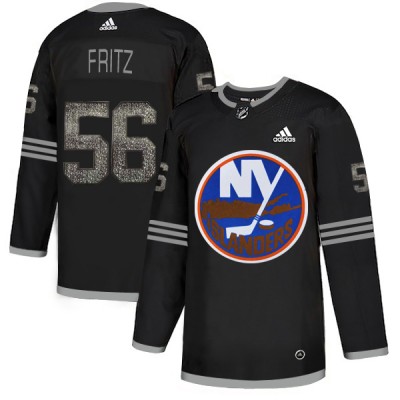 Adidas New York Islanders #56 Tanner Fritz Black Authentic Classic Stitched NHL Jersey